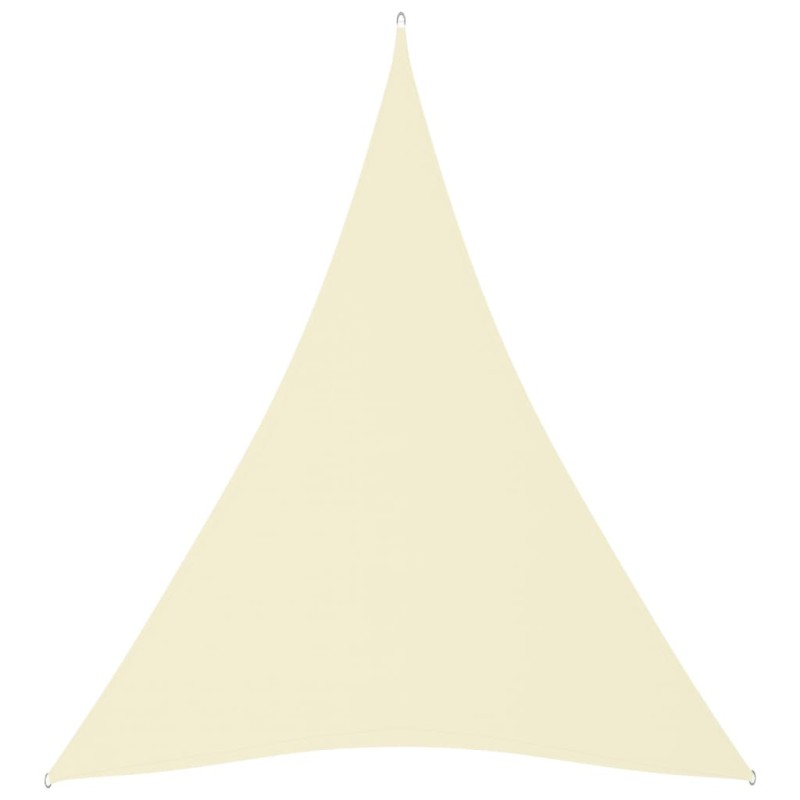 vidaXL Parasole a Vela Oxford Triangolare 4x5x5 m Crema