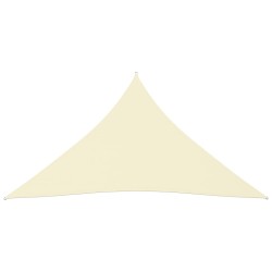 vidaXL Parasole a Vela Oxford Triangolare 4x5x5 m Crema