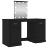 Toeletta con LED Nero 130x50x132,5 cm