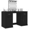 Toeletta con LED Nero 130x50x132,5 cm