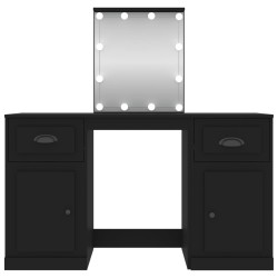 Toeletta con LED Nero 130x50x132,5 cm