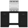 Toeletta con LED Nero 130x50x132,5 cm