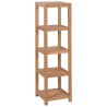    Scaffale per Bagno a 4 Ripiani in Massello di Teak 42x42x165cm