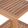    Scaffale per Bagno a 4 Ripiani in Massello di Teak 42x42x165cm