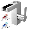 SCHÜTTE Miscelatore per Lavabo a Cascata con LED ORINOCO Cromo