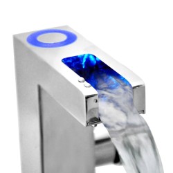 SCHÜTTE Miscelatore per Lavabo a Cascata con LED ORINOCO Cromo