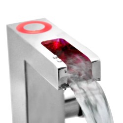 SCHÜTTE Miscelatore per Lavabo a Cascata con LED ORINOCO Cromo