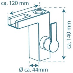 SCHÜTTE Miscelatore per Lavabo a Cascata con LED ORINOCO Cromo