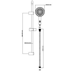 SCHÜTTE Set Binario Doccia FLORENZ Cromato