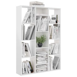    Libreria/Divisorio Bianco Lucido 100x24x140 cm in Truciolato