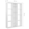    Libreria/Divisorio Bianco Lucido 100x24x140 cm in Truciolato