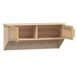    Armadietto da Parete con Ganci 80x24x35,5cm Legno ingegnerizzato