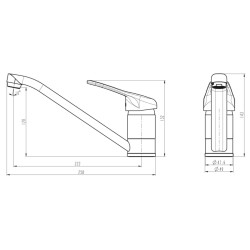 SCHÜTTE Miscelatore per Lavabo PORTO Cromato