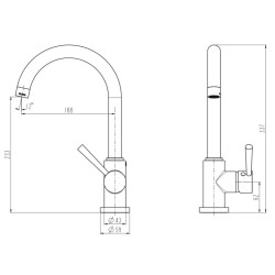 SCHÜTTE Miscelatore Lavandino CORNWALL Cromato