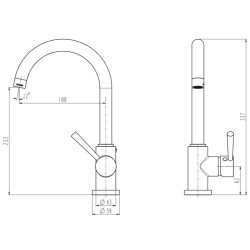 SCHÜTTE Miscelatore Lavandino CORNWALL Acciaio Inox