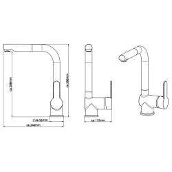 SCHÜTTE Miscelatore Lavandino LONDON Acciaio Inox