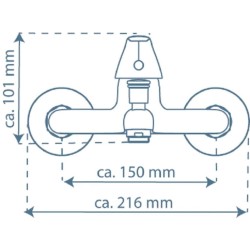 SCHÜTTE Miscelatore da Bagno ATHOS PLUS Cromato