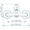 SCHÜTTE Miscelatore da Bagno ATHOS PLUS Cromato