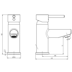 SCHÜTTE Miscelatore per Lavabo ATLANTA Cromato