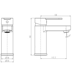 SCHÜTTE Miscelatore per Lavabo ELEPHANT Cromato