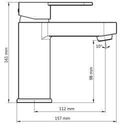 SCHÜTTE Miscelatore per Lavabo ELEPHANT Rame Opaco