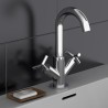 SCHÜTTE Miscelatore Lavabo con 2 Maniglie ELIOT Cromato