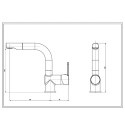 SCHÜTTE Miscelatore per Lavabo con Getto Estraibile LONDON Cromato