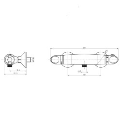 SCHÜTTE Miscelatore Termostatico per Doccia SUPRA Cromo