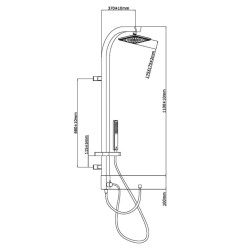 SCHÜTTE Set Soffione Doccia MADAGASKAR Bianco Cromato