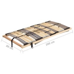    Letto con Telaio a Doghe Elettrico 42 Doghe 7 Zone 80x200 cm