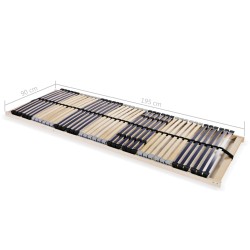    Reti a Doghe 2 pz 7 Zone con 42 Doghe in Legno 90x200 cm