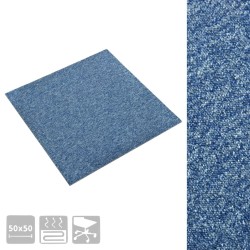    Quadrotte di Moquette 20 pz 5 m² 50x50 cm Blu