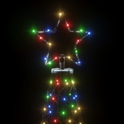 Albero di Natale con Puntale Colorato 200 LED 180 cm