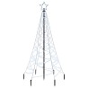    Albero di Natale con Puntale Bianco Freddo 200 LED 180 cm