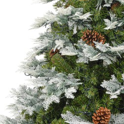 Albero di Natale con LED e Pigne Verde 195 cm in PVC e PE