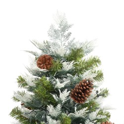 Albero di Natale con LED e Pigne Verde 195 cm in PVC e PE