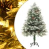 Albero di Natale con LED e Pigne Verde 150 cm in PVC e PE