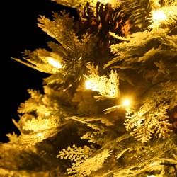 Albero di Natale con LED e Pigne Verde 150 cm in PVC e PE