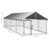    Gabbia per Cani da Esterno con Tetto 600x200x150 cm