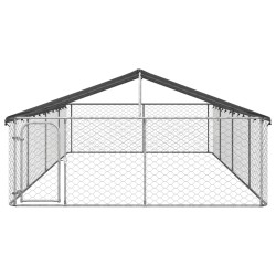    Gabbia per Cani da Esterno con Tetto 600x300x150 cm