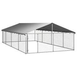    Gabbia per Cani da Esterno con Tetto 600x300x150 cm