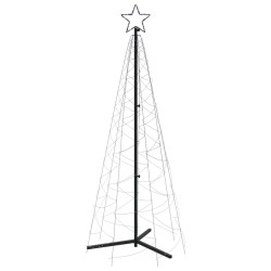    Albero di Natale a Cono Bianco Freddo 200 LED 70x180 cm