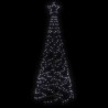    Albero di Natale a Cono Bianco Freddo 200 LED 70x180 cm