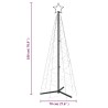    Albero di Natale a Cono Bianco Freddo 200 LED 70x180 cm