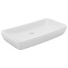 vidaXL Lavandino Luxury Rettangolare Bianco Opaco 71x38cm Ceramica