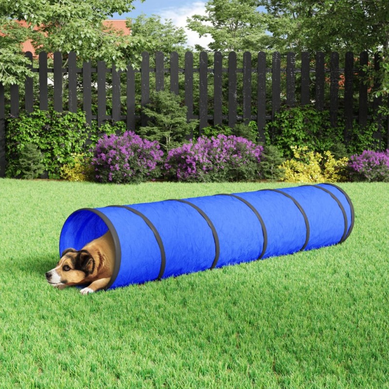 vidaXL Tunnel per Cani Blu Ø 40x200 cm in Poliestere