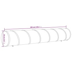 vidaXL Tunnel per Cani Blu Ø 50x300 cm in Poliestere