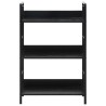 vidaXL Scaffale Libri 3 Ripiani Nero 60x27,6x90,5 cm Legno ingegnerizzato