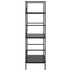 vidaXL Scaffale Libri 3 Ripiani Nero 60x27,6x90,5 cm Legno ingegnerizzato