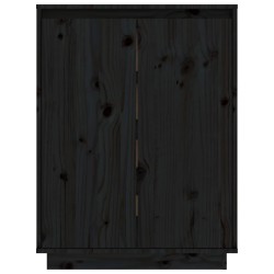 Scarpiera Nera 60x35x80 cm in Legno Massello di Pino